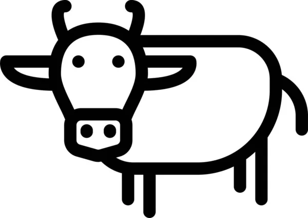 Cow Animal Buffalo Icon — Stock Vector