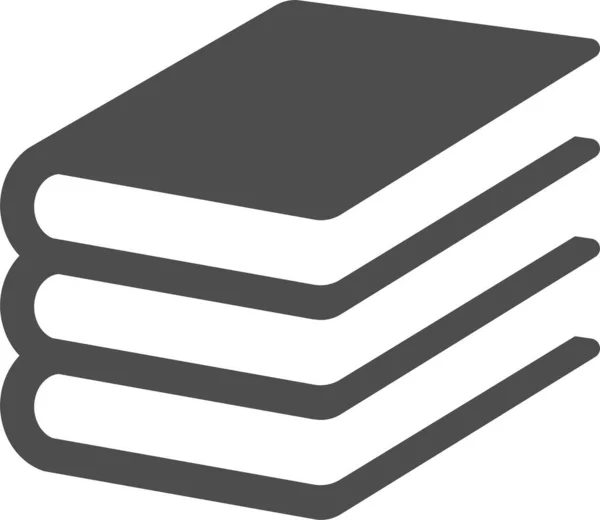 Books Education Notebook Icon Solid Style — Stockvektor