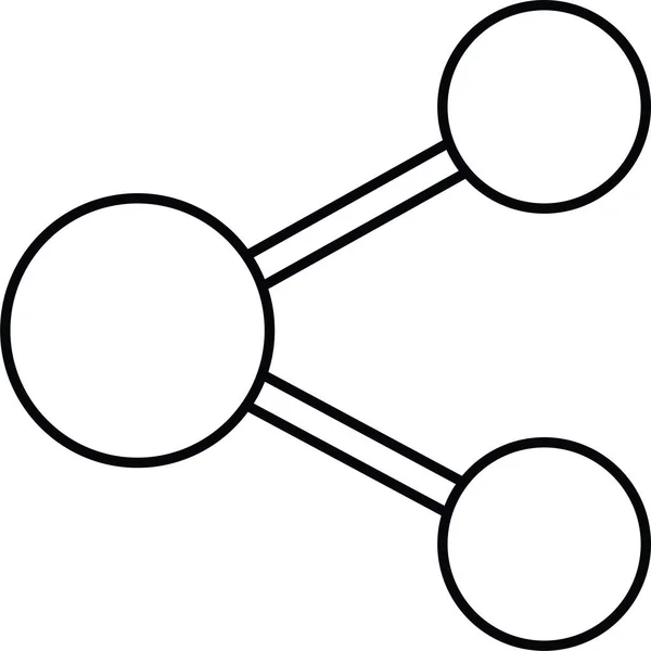 Lien Connexion Icône Réseau Dans Style Contour — Image vectorielle