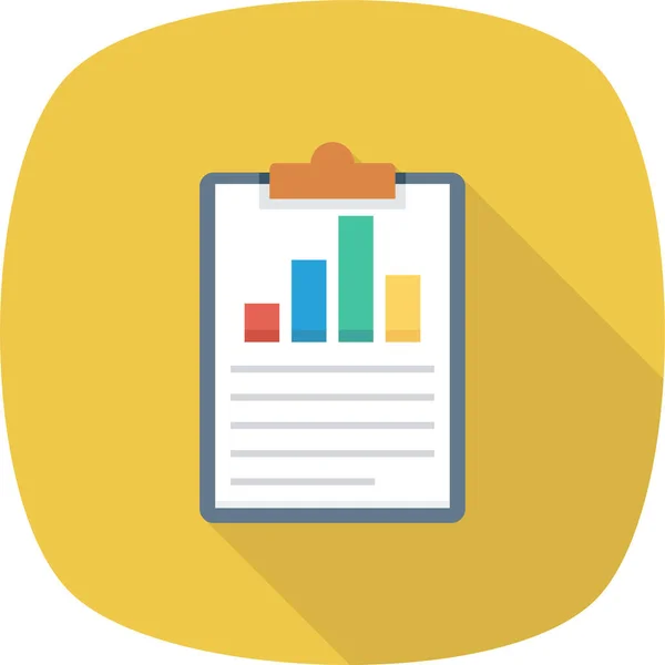 Annualreport Businessreport Gráfico Icono Estilo Plano — Vector de stock