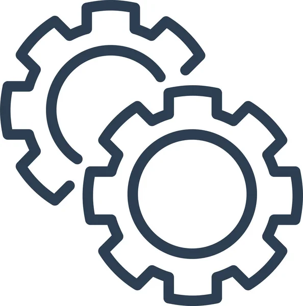 Gear Onfig Options Icon Outline Style — Stock vektor
