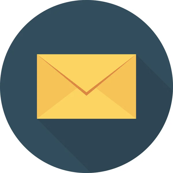 Mail Email Envelope Icon Long Shadow Style — Vetor de Stock