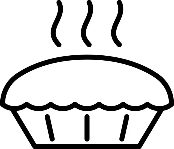 Cupcake Muffin Pie Icono — Vector de stock