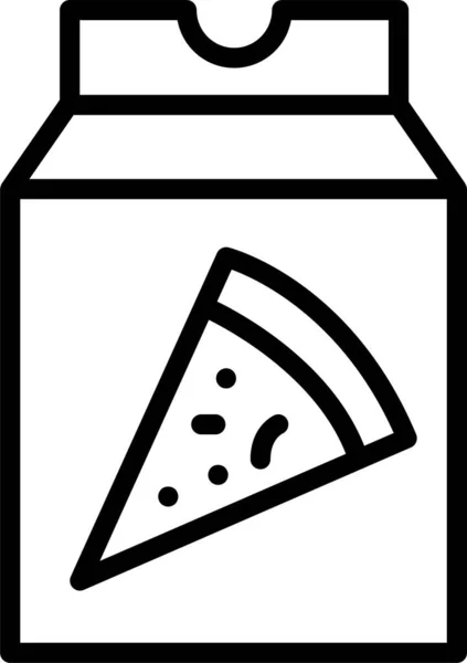 Delivery Food Pack Icon Outline Style — Stockvektor