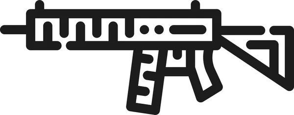 Sikta Skjutvapen Pistol Ikon Kontur Stil — Stock vektor