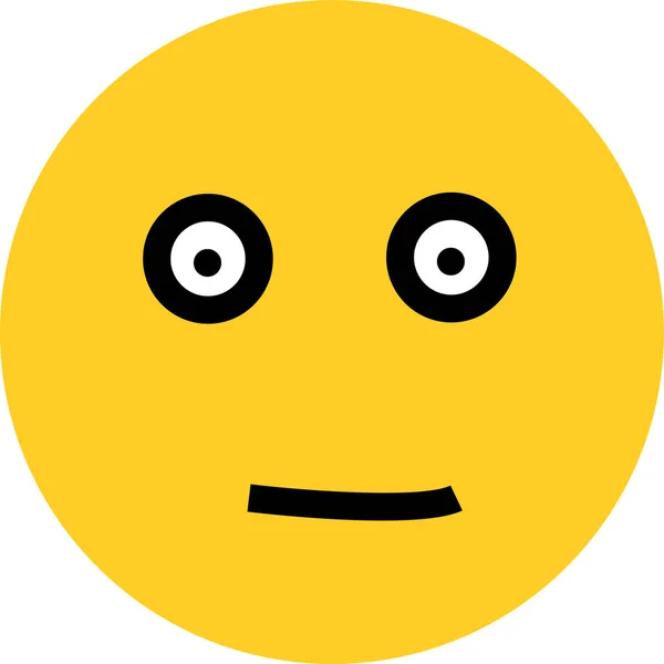 Emoji Emotie Essentieel Icoon Platte Stijl — Stockvector