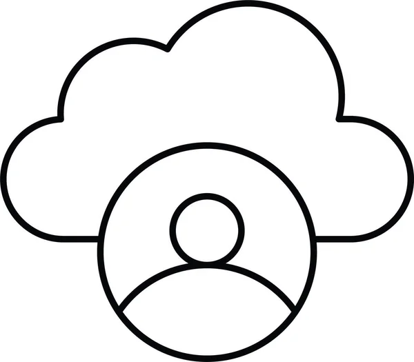 Kontowolke Profil Symbol Umrissstil — Stockvektor