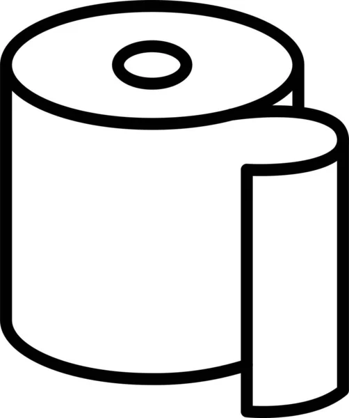 Toilet Paper Washroom Icon Outline Style — Vettoriale Stock