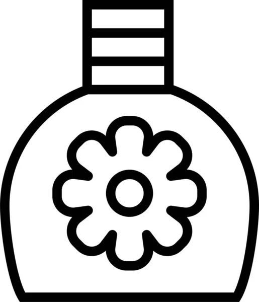 Cosméticos Fragancia Perfume Icono Estilo Del Esquema — Vector de stock