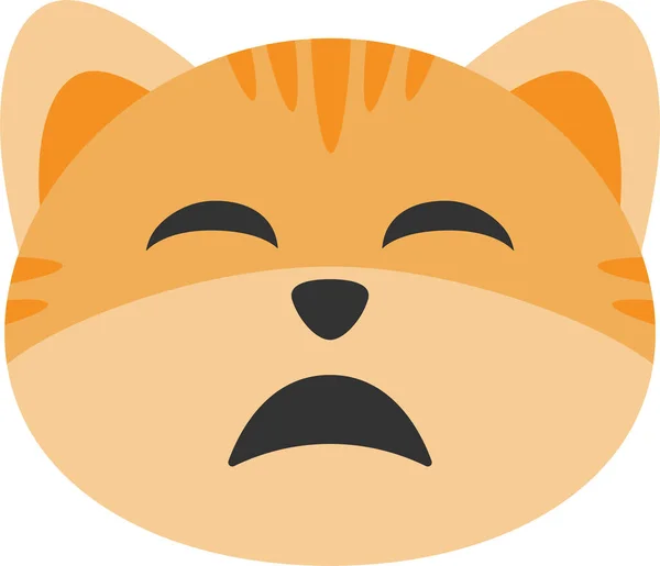 Cat Despair Disappointed Icon — Stock Vector