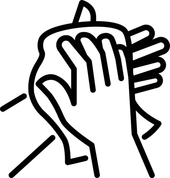 Clean Dry Hand Icon — Stockvektor