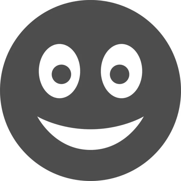 Emote Emoticon Emoticons Icon Solid Style — Stockový vektor