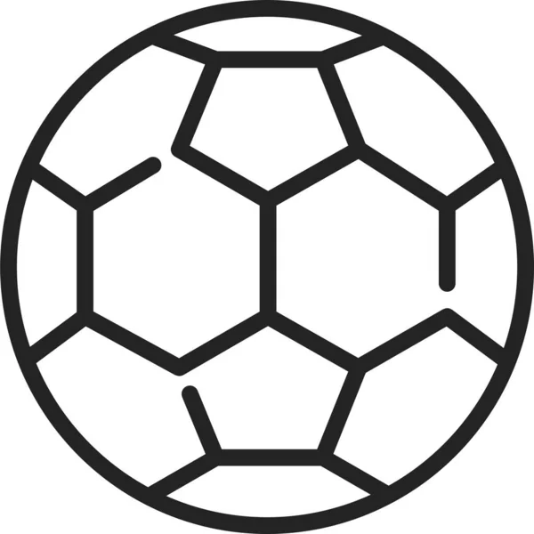 Míč Soutěž Fotbal Ikona Stylu Osnovy — Stockový vektor