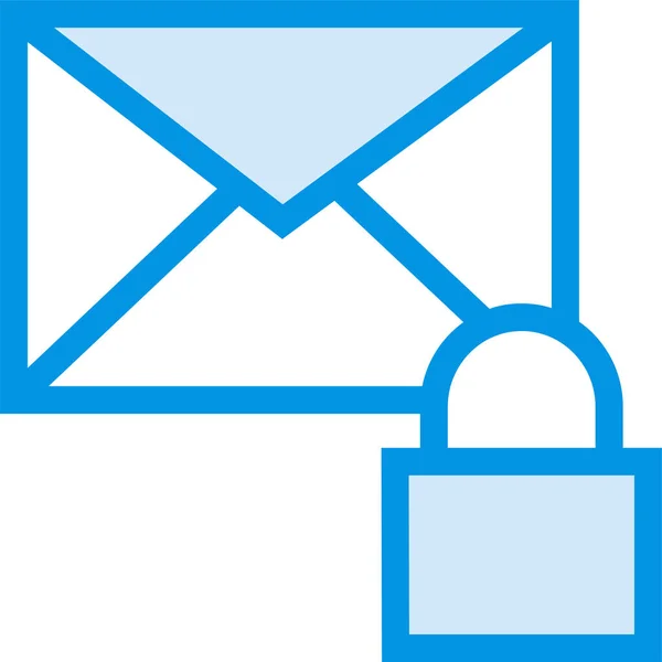 Mail Protection Protectmail Icon Filled Outline Style — 图库矢量图片