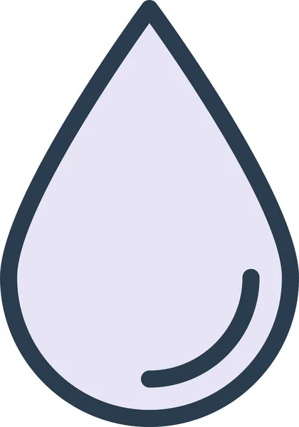 Icono Aceite Gota Aqua Estilo Contorno Lleno — Vector de stock