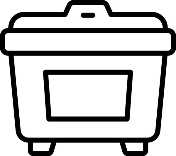 Box Container Pack Symbol Umriss Stil — Stockvektor