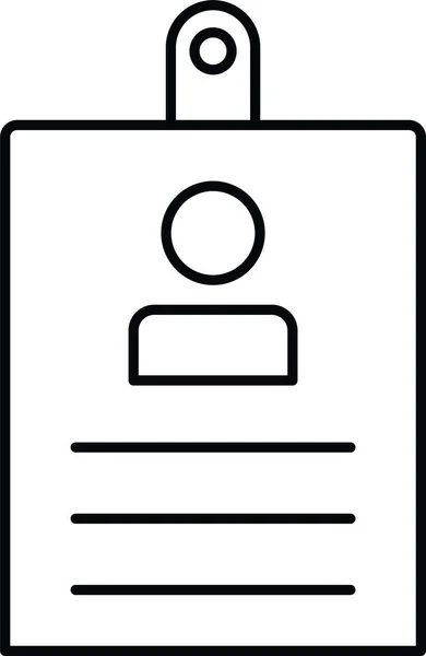 Badge Carte Icône Dans Style Contour — Image vectorielle