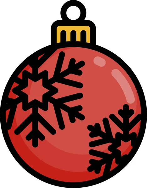 Célébration Boule Icône Noël — Image vectorielle