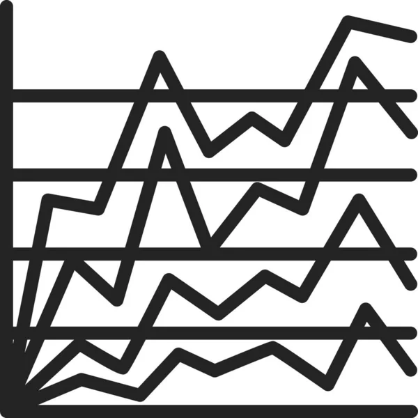 Gráfico Gráfico Barras Ícone Diagrama Categoria Abstrata — Vetor de Stock