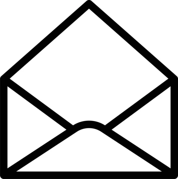 Envelope Carta Ícone Mail Estilo Esboço — Vetor de Stock