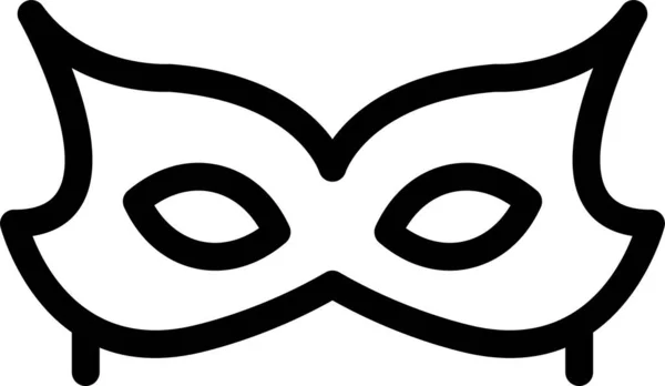 Karnevalskostüm Augensymbol Umrissen — Stockvektor