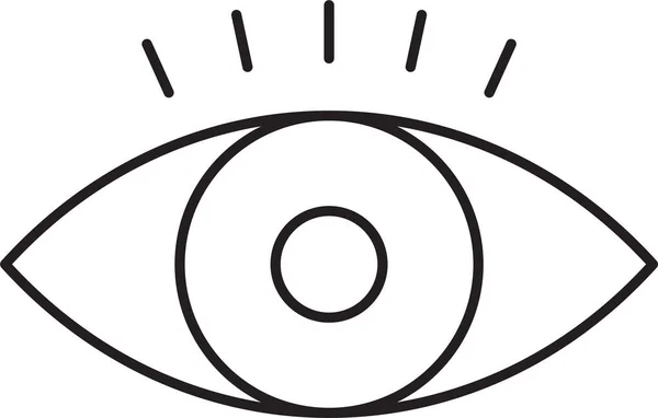 Eye Vedi Icona Visualizzazione Stile Contorno — Vettoriale Stock