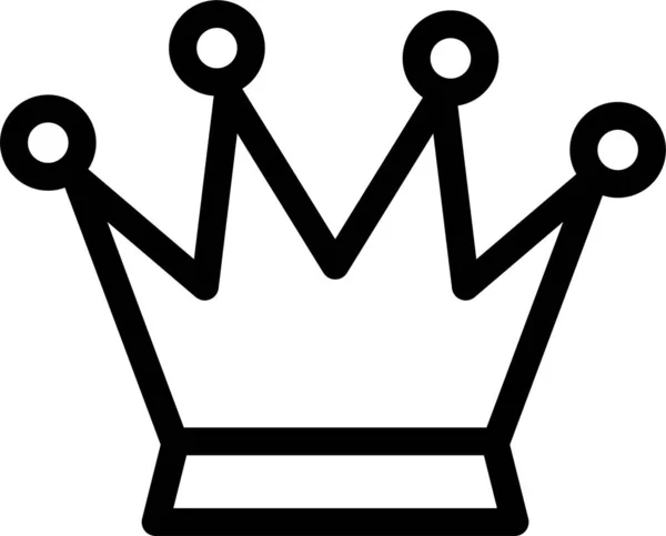 Awards Crown King Icon Outline Style — Vettoriale Stock