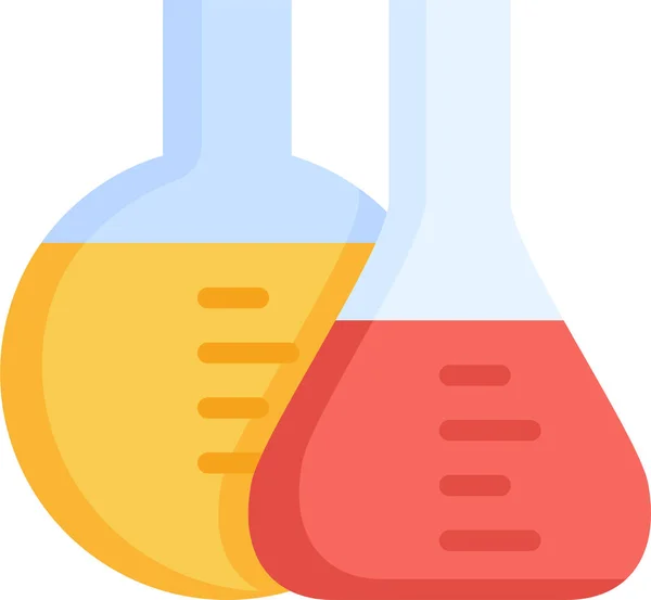 Icona Del Laboratorio Chimica Biologica — Vettoriale Stock