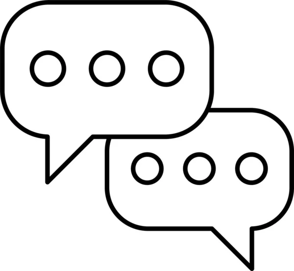 Bulle Boîte Dialogue Messages Icône — Image vectorielle