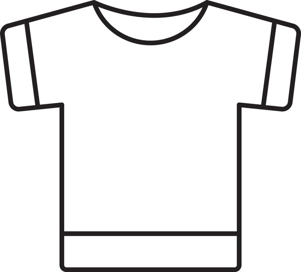 Stoffkleid Hemd Ikone Umriss Stil — Stockvektor