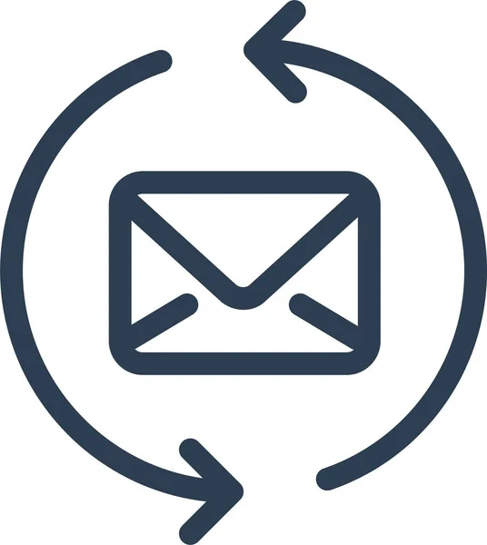 Flèches Email Enveloppe Icône — Image vectorielle