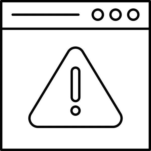 Icono Exclamación Error Alerta — Vector de stock