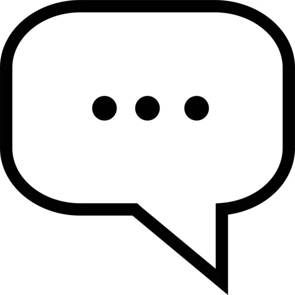 Bubble Chat Kommunikations Icon Umriss Stil — Stockvektor
