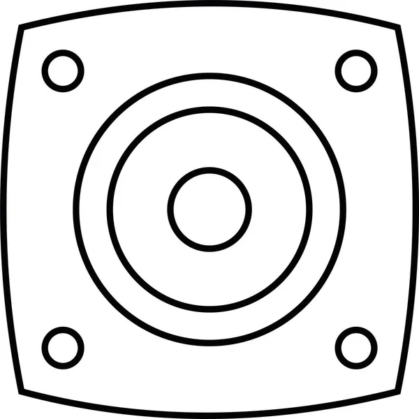 Иконка Акустического Динамика Категории Звуковая Музыка — стоковый вектор
