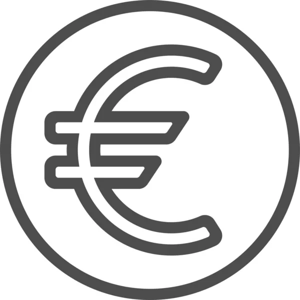Euro Web Icoon Eenvoudige Illustratie — Stockvector