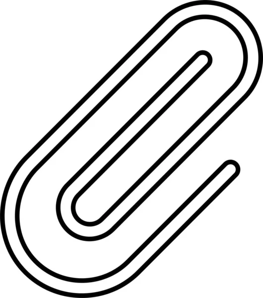 Clip Dokument Symbol Outline Stil Anhängen — Stockvektor