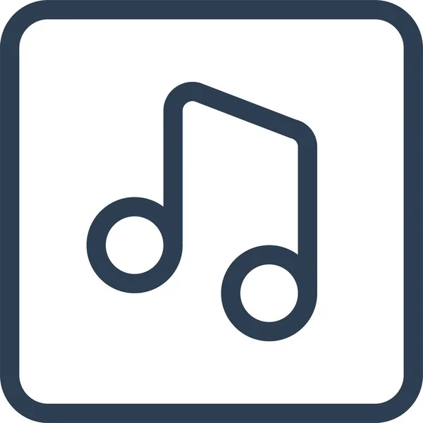 Archivo Audio Icono Nota Música — Vector de stock