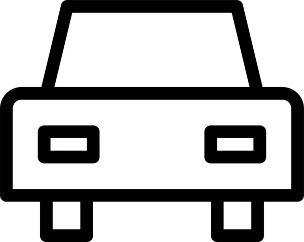 Automobiel Auto Transpotr Pictogram Grote Lijnen Stijl — Stockvector