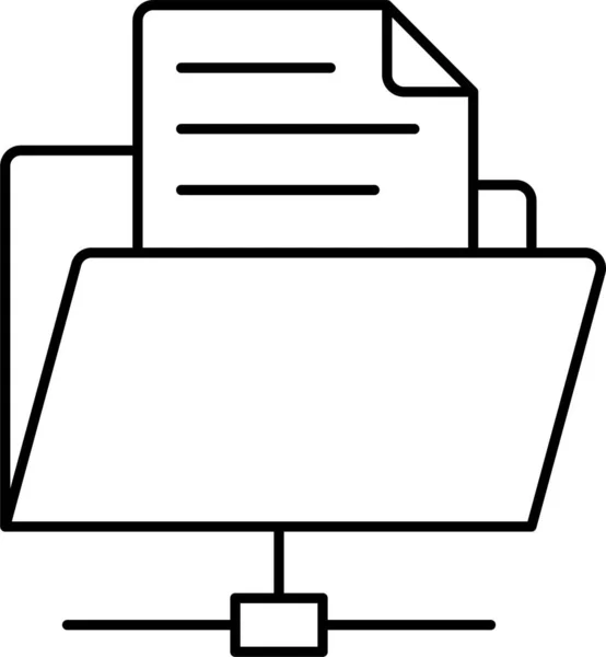 Directory Document Folder Icon — Stock Vector
