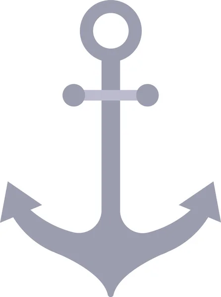 Ancre Bateau Icône Marine Dans Style Plat — Image vectorielle