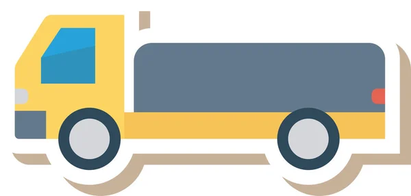 Auto Trailer Transport Icon Flat Style — Stock Vector