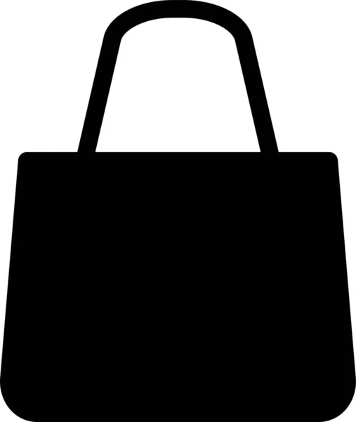 Bolsa Compra Icono Bolso Estilo Sólido — Archivo Imágenes Vectoriales