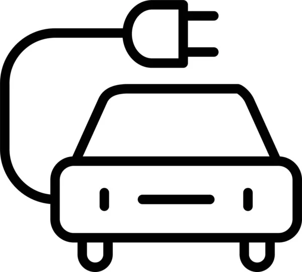 Elektro Ikone Umriss Aufladen — Stockvektor