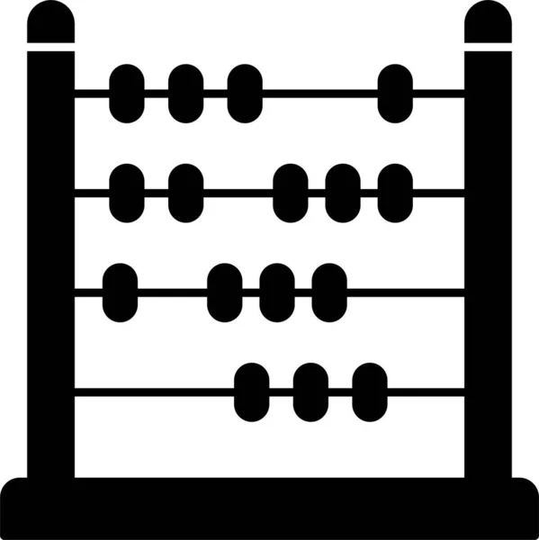 Abacus Boekhoudkundige Berekening Pictogram Massieve Stijl — Stockvector