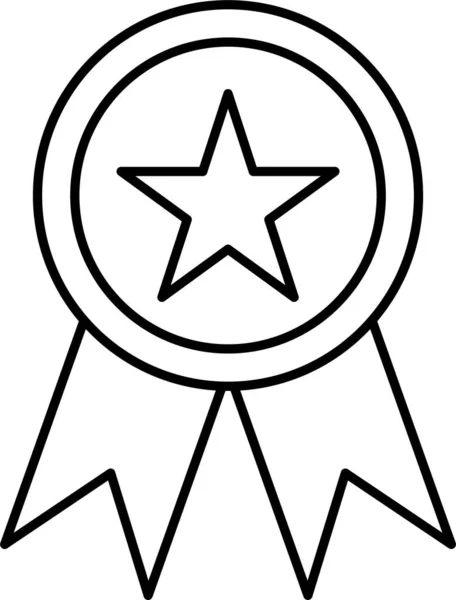 Ícone Prêmio Emblema Conquista — Vetor de Stock