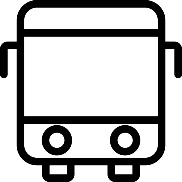 Icono Transporte Escolar Autobús Estilo Esquema — Vector de stock