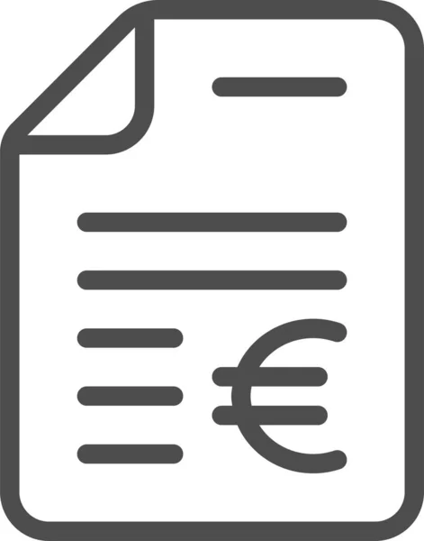 Bill Contract Document Icon Outline Style — Vetor de Stock