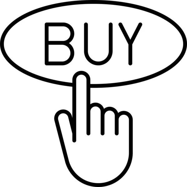 Vásárlás Kattintás Online Ikon — Stock Vector