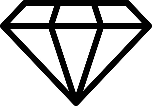 Joya Diamantes Icono Joya Estilo Del Esquema — Vector de stock