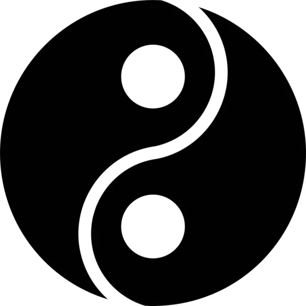 Balance Philosophy Sport Icon Solid Style — 图库矢量图片